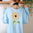 Paraprofessional Para Sunflower Teacher Back To School Women's Sweatshirt Back Print Light Blue Paraprofessional Para Sunflower Teacher Back To School Women's Sweatshirt Back Print Light Blue