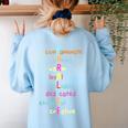 Paraprofessional Teacher Para Sped Ed Parapro Women's Sweatshirt Back Print Light Blue Paraprofessional Teacher Para Sped Ed Parapro Women's Sweatshirt Back Print Light Blue