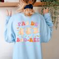 Pas De BOO-Rée Ballet Ghost Dancer Dance Teacher Halloween Women's Sweatshirt Back Print Light Blue Pas De BOO-Rée Ballet Ghost Dancer Dance Teacher Halloween Women's Sweatshirt Back Print Light Blue
