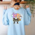 PE Teacher Coach Coquette Ghost Halloween Physical Education Women's Sweatshirt Back Print Light Blue PE Teacher Coach Coquette Ghost Halloween Physical Education Women's Sweatshirt Back Print Light Blue