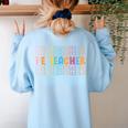 PE Teacher Vintage Retro Groovy Physical Education Teacher Women's Sweatshirt Back Print Light Blue PE Teacher Vintage Retro Groovy Physical Education Teacher Women's Sweatshirt Back Print Light Blue