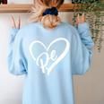 PE Teacher Vintage Retro Physical Education Teacher Women's Sweatshirt Back Print Light Blue
