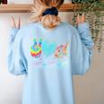 Peace Love Art Painting Palette Art Teacher Women's Sweatshirt Back Print Light Blue Peace Love Art Painting Palette Art Teacher Women's Sweatshirt Back Print Light Blue