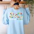 Peace Love Inclusion Sped Squad Special-Ed Teacher Daycare Women's Sweatshirt Back Print Light Blue Peace Love Inclusion Sped Squad Special-Ed Teacher Daycare Women's Sweatshirt Back Print Light Blue