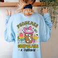 Phonemes Graphemes Caffeine Back To School Reading Teacher Women's Sweatshirt Back Print Light Blue Phonemes Graphemes Caffeine Back To School Reading Teacher Women's Sweatshirt Back Print Light Blue