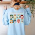 Physical Education Is My Jam Sports PE Coach Teacher Women's Sweatshirt Back Print Light Blue Physical Education Is My Jam Sports PE Coach Teacher Women's Sweatshirt Back Print Light Blue