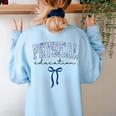 Physical Education PE Teacher PHYS Ed Student Graduation Women's Sweatshirt Back Print Light Blue Physical Education PE Teacher PHYS Ed Student Graduation Women's Sweatshirt Back Print Light Blue