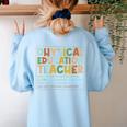Physical Education Teacher In My PE Teacher Era For Men Women Kids Women's Sweatshirt Back Print Light Blue