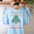 Pi Tree Christmas Math Teacher Ugly Sweater Men Women Kids Women's Sweatshirt Back Print Light Blue Pi Tree Christmas Math Teacher Ugly Sweater Men Women Kids Women's Sweatshirt Back Print Light Blue