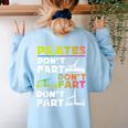 Pilates Instructor Teacher Watercolor Pilates Don't Fart Men Women Kids Women's Sweatshirt Back Print Light Blue Pilates Instructor Teacher Watercolor Pilates Don't Fart Men Women Kids Women's Sweatshirt Back Print Light Blue