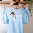 Pirate Pi Math Pie Halloween Costume Teacher Men Women Women's Sweatshirt Back Print Light Blue Pirate Pi Math Pie Halloween Costume Teacher Men Women Women's Sweatshirt Back Print Light Blue