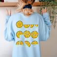 Pizza Salami Cheese Quick Math Fractions Math Teachers For Men Women Girls Kids Women's Sweatshirt Back Print Light Blue Pizza Salami Cheese Quick Math Fractions Math Teachers For Men Women Girls Kids Women's Sweatshirt Back Print Light Blue