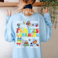 Play Is Learning Kindergarten Preschool Teacher Appreciation Women's Sweatshirt Back Print Light Blue Play Is Learning Kindergarten Preschool Teacher Appreciation Women's Sweatshirt Back Print Light Blue