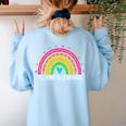 Playing Is Learning Early Childhood Education ECE Teacher Women's Sweatshirt Back Print Light Blue Playing Is Learning Early Childhood Education ECE Teacher Women's Sweatshirt Back Print Light Blue