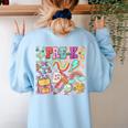Pre K Back To School Teacher Student Men Women Kids Women's Sweatshirt Back Print Light Blue Pre K Back To School Teacher Student Men Women Kids Women's Sweatshirt Back Print Light Blue