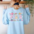 Pre-K Back To School Teachers Kids 1st Day Of School Women's Sweatshirt Back Print Light Blue