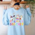 Pre-K Boo Crew Ghost Halloween Teacher Student Women's Sweatshirt Back Print Light Blue Pre-K Boo Crew Ghost Halloween Teacher Student Women's Sweatshirt Back Print Light Blue
