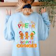 My Pre-K Kids Are Smart Cookies Christmas Teacher Women's Sweatshirt Back Print Light Blue My Pre-K Kids Are Smart Cookies Christmas Teacher Women's Sweatshirt Back Print Light Blue