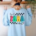 Pre-K Paraprofessional Teacher Back To School Vibes Women's Sweatshirt Back Print Light Blue Pre-K Paraprofessional Teacher Back To School Vibes Women's Sweatshirt Back Print Light Blue