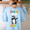 Pre-K Vibes Only Penguin Teachers Kids Back To School Women's Sweatshirt Back Print Light Blue Pre-K Vibes Only Penguin Teachers Kids Back To School Women's Sweatshirt Back Print Light Blue