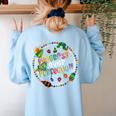 Progress Over Perfection Caterpillar Back To School Teacher Women's Sweatshirt Back Print Light Blue Progress Over Perfection Caterpillar Back To School Teacher Women's Sweatshirt Back Print Light Blue