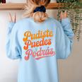 Pudiste Puedes Podras Maestra Spanish Teacher Women's Sweatshirt Back Print Light Blue Pudiste Puedes Podras Maestra Spanish Teacher Women's Sweatshirt Back Print Light Blue