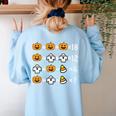 Pumpkin Ghost Equation Math Teacher Halloween Costume Women's Sweatshirt Back Print Light Blue Pumpkin Ghost Equation Math Teacher Halloween Costume Women's Sweatshirt Back Print Light Blue