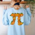 Pumpkin Pi Math Teacher Halloween Costume Geometry Women's Sweatshirt Back Print Light Blue Pumpkin Pi Math Teacher Halloween Costume Geometry Women's Sweatshirt Back Print Light Blue