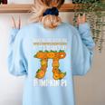 Pumpkin Pi Math Teacher Halloween Geometry Women's Sweatshirt Back Print Light Blue Pumpkin Pi Math Teacher Halloween Geometry Women's Sweatshirt Back Print Light Blue