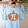 Pumpkin Pi Math Teacher Halloween Thanksgiving Day Costume Men Women Kids Women's Sweatshirt Back Print Light Blue Pumpkin Pi Math Teacher Halloween Thanksgiving Day Costume Men Women Kids Women's Sweatshirt Back Print Light Blue