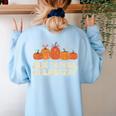 Que Pasa Calabaza Spanish Teacher Bilingual Pumpkin Women Women's Sweatshirt Back Print Light Blue Que Pasa Calabaza Spanish Teacher Bilingual Pumpkin Women Women's Sweatshirt Back Print Light Blue