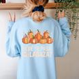 Qué Te Pasacalabaza Fall Immersion Teacher Spanish Teacher Women's Sweatshirt Back Print Light Blue