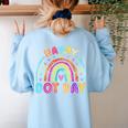 Rainbow Happy Dot Day Shirts Teacher Kids September 15th Women's Sweatshirt Back Print Light Blue Rainbow Happy Dot Day Shirts Teacher Kids September 15th Women's Sweatshirt Back Print Light Blue