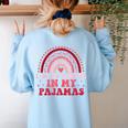 Rainbow Homeschool Mom Teacher I Go To School In My Pajamas Women's Sweatshirt Back Print Light Blue Rainbow Homeschool Mom Teacher I Go To School In My Pajamas Women's Sweatshirt Back Print Light Blue