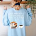 Reading 67 Six Seven Meme English Teacher Book Lover Women's Sweatshirt Back Print Light Blue Reading 67 Six Seven Meme English Teacher Book Lover Women's Sweatshirt Back Print Light Blue