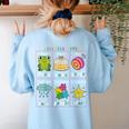 Reading Teacher Syllable Types Phonics Phonemic Awareness Women's Sweatshirt Back Print Light Blue Reading Teacher Syllable Types Phonics Phonemic Awareness Women's Sweatshirt Back Print Light Blue
