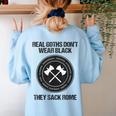 Real Goths Sack Rome History Teacher Women's Sweatshirt Back Print Light Blue Real Goths Sack Rome History Teacher Women's Sweatshirt Back Print Light Blue