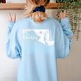 Red For Ed Maryland Teacher Public Education Women's Sweatshirt Back Print Light Blue