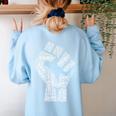 Redfored Shirt Red For Ed Protest Teachers Fist Women's Sweatshirt Back Print Light Blue Redfored Shirt Red For Ed Protest Teachers Fist Women's Sweatshirt Back Print Light Blue