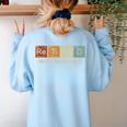 Retired Chemistry Teacher Science Retirement Chemistry Women's Sweatshirt Back Print Light Blue Retired Chemistry Teacher Science Retirement Chemistry Women's Sweatshirt Back Print Light Blue