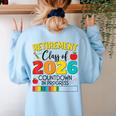 Retirement Class Of 2026 Countdown In Progress Teacher Women's Sweatshirt Back Print Light Blue Retirement Class Of 2026 Countdown In Progress Teacher Women's Sweatshirt Back Print Light Blue