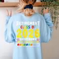 Retirement Primary Elementary Teacher 2026 Retiring Progress Women's Sweatshirt Back Print Light Blue Retirement Primary Elementary Teacher 2026 Retiring Progress Women's Sweatshirt Back Print Light Blue