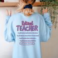 Retiring Teacher Tshirt For Retired Teachers For Men Women Women's Sweatshirt Back Print Light Blue
