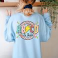 Retro ABCD Transitional Kindergarten Teacher Tour TK Teacher Women's Sweatshirt Back Print Light Blue Retro ABCD Transitional Kindergarten Teacher Tour TK Teacher Women's Sweatshirt Back Print Light Blue