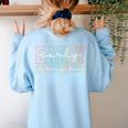 Retro Early Intervention Teacher Intervention Specialist Women's Sweatshirt Back Print Light Blue Retro Early Intervention Teacher Intervention Specialist Women's Sweatshirt Back Print Light Blue
