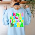 Retro Groovy In My Glowing Teacher Era Happy Teacher's Day Women's Sweatshirt Back Print Light Blue Retro Groovy In My Glowing Teacher Era Happy Teacher's Day Women's Sweatshirt Back Print Light Blue