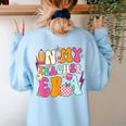 Retro Groovy In My Teaching Era Best Teacher Appreciation Women's Sweatshirt Back Print Light Blue Retro Groovy In My Teaching Era Best Teacher Appreciation Women's Sweatshirt Back Print Light Blue