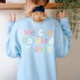 Retro We Can Do Hard-Things Teacher Back To School Women's Sweatshirt Back Print Light Blue Retro We Can Do Hard-Things Teacher Back To School Women's Sweatshirt Back Print Light Blue