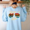 Retro Kickin It 3rd Grade Style Teacher Back To School Men Women Women's Sweatshirt Back Print Light Blue Retro Kickin It 3rd Grade Style Teacher Back To School Men Women Women's Sweatshirt Back Print Light Blue