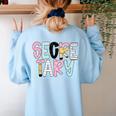 Retro Secretary Back To School Teacher Appreciation Women's Sweatshirt Back Print Light Blue Retro Secretary Back To School Teacher Appreciation Women's Sweatshirt Back Print Light Blue